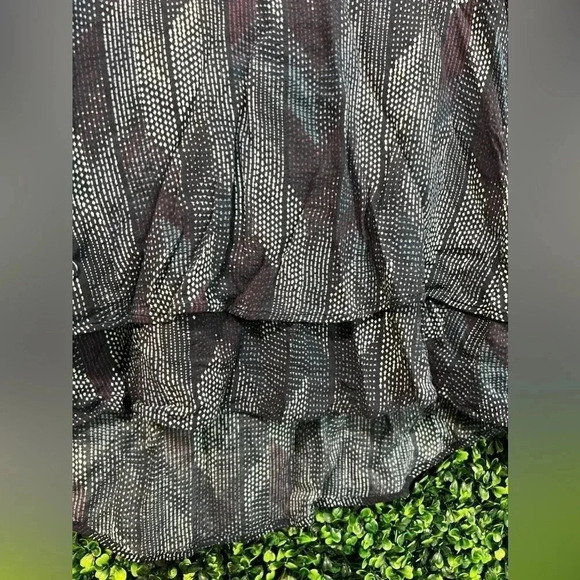 ANTHROPOLOGIE CLOTH & STONE BOHO FLOWY BLUE DOTTED HERRINGBONE BLOUSE - Size XS - Picture 4 of 8